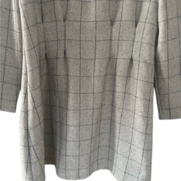 Goodnight Macaroon grey white plaid collared dress size XL - Picture 7 of 9